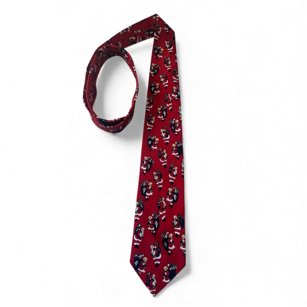 🎅 Vintage PARQUET® Santa Claus Christmas Tie